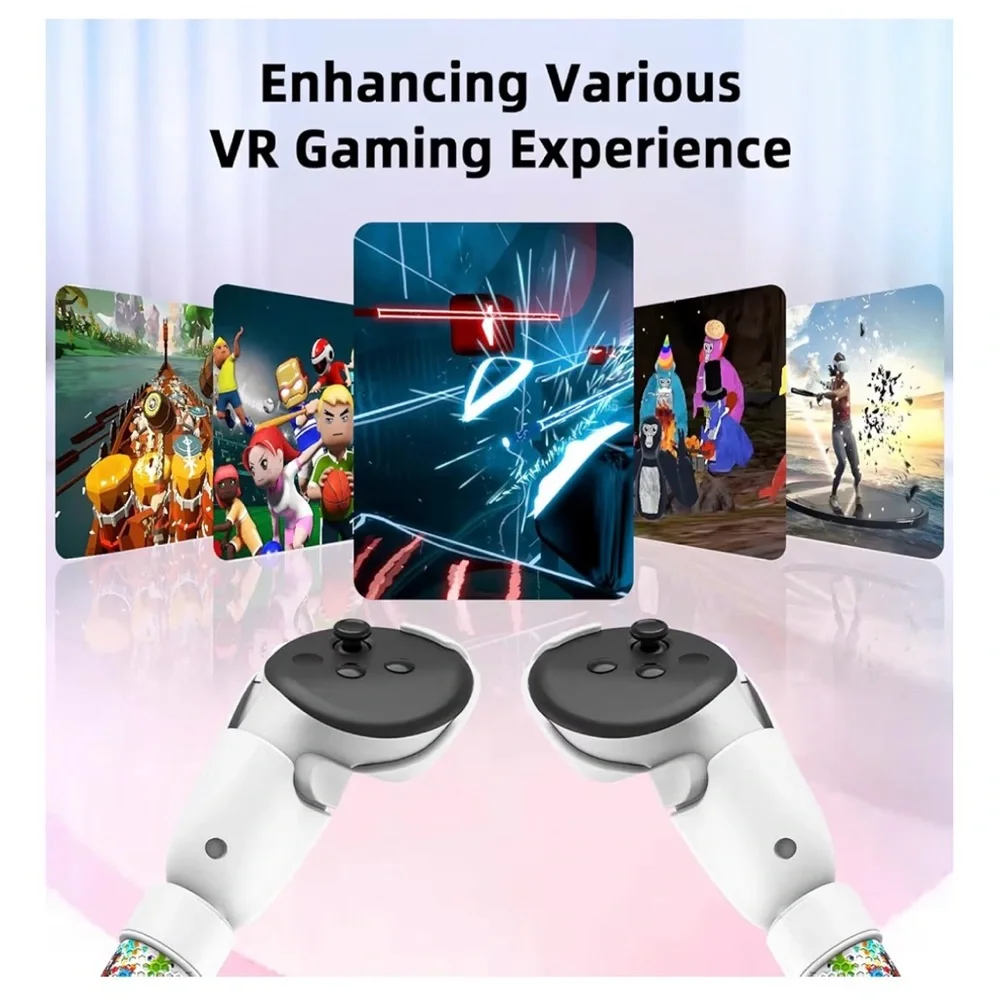 VR Handle Attachment For Meta Quest 3/3s White Graffiti NEW
